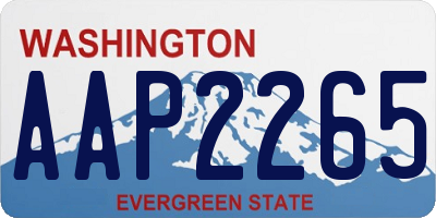 WA license plate AAP2265