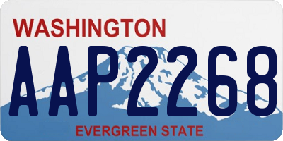 WA license plate AAP2268