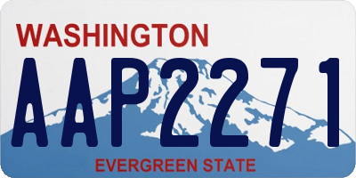 WA license plate AAP2271