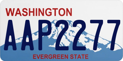 WA license plate AAP2277