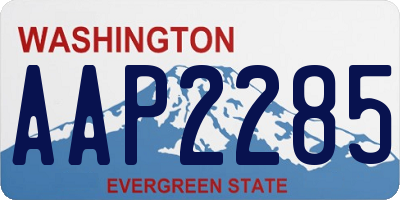 WA license plate AAP2285