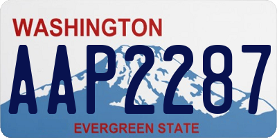 WA license plate AAP2287