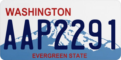 WA license plate AAP2291