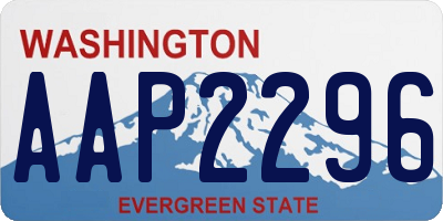 WA license plate AAP2296