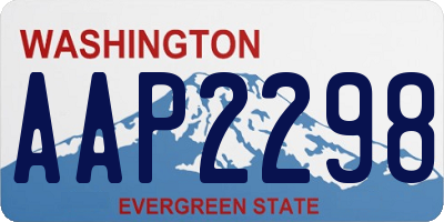 WA license plate AAP2298