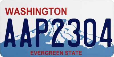 WA license plate AAP2304