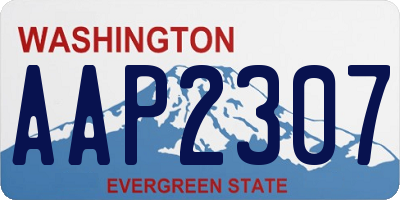 WA license plate AAP2307