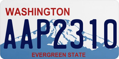 WA license plate AAP2310