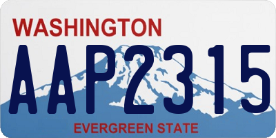 WA license plate AAP2315
