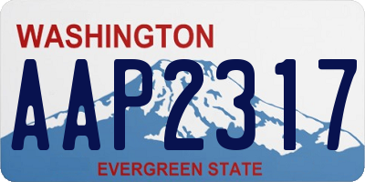 WA license plate AAP2317