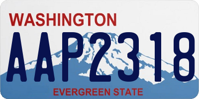 WA license plate AAP2318