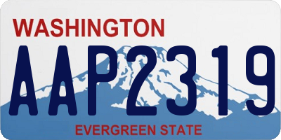WA license plate AAP2319