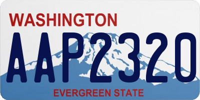 WA license plate AAP2320
