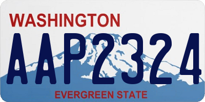 WA license plate AAP2324