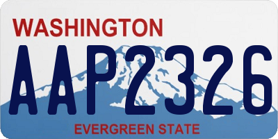 WA license plate AAP2326