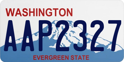 WA license plate AAP2327
