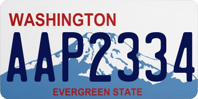 WA license plate AAP2334