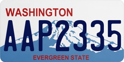 WA license plate AAP2335