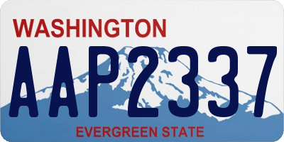 WA license plate AAP2337