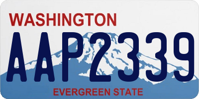 WA license plate AAP2339