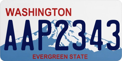 WA license plate AAP2343