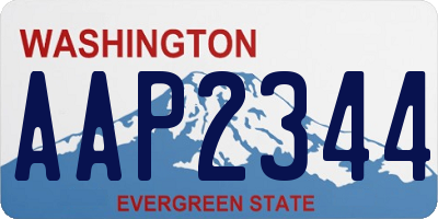WA license plate AAP2344