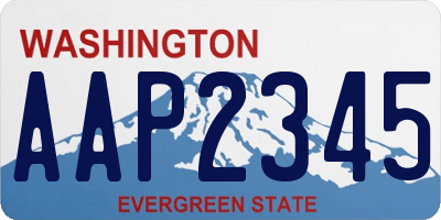 WA license plate AAP2345