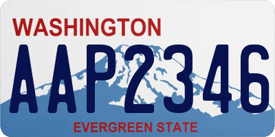 WA license plate AAP2346