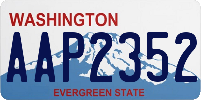 WA license plate AAP2352