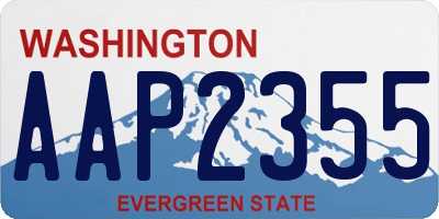 WA license plate AAP2355
