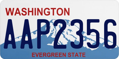 WA license plate AAP2356