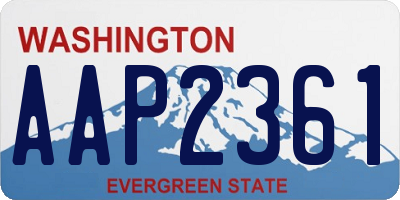 WA license plate AAP2361