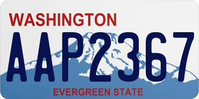 WA license plate AAP2367