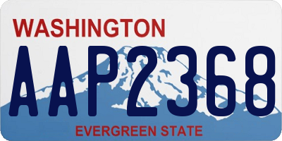 WA license plate AAP2368