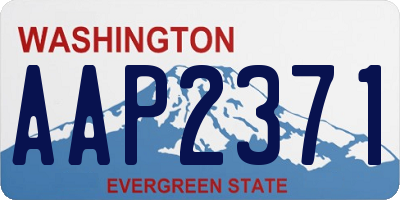 WA license plate AAP2371