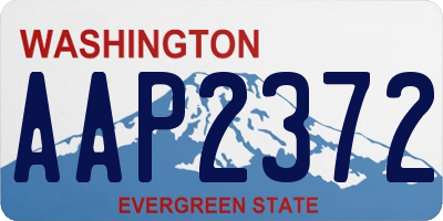 WA license plate AAP2372