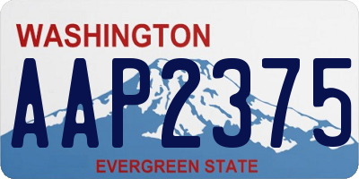 WA license plate AAP2375