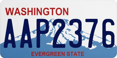 WA license plate AAP2376