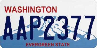 WA license plate AAP2377