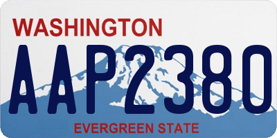 WA license plate AAP2380