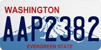 WA license plate AAP2382