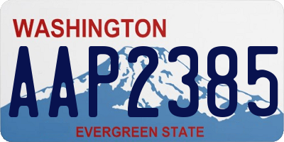WA license plate AAP2385