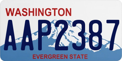 WA license plate AAP2387
