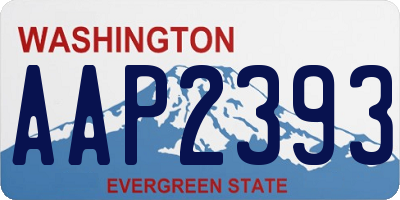 WA license plate AAP2393
