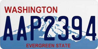 WA license plate AAP2394