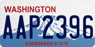 WA license plate AAP2396