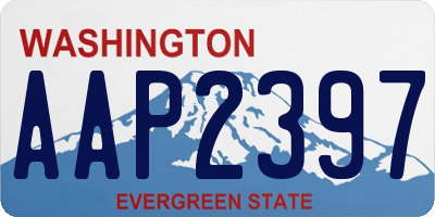 WA license plate AAP2397