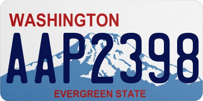 WA license plate AAP2398