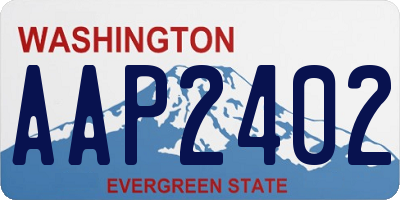 WA license plate AAP2402