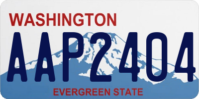 WA license plate AAP2404
